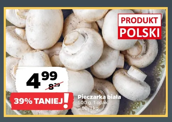 Pieczarka biała promocja w Netto