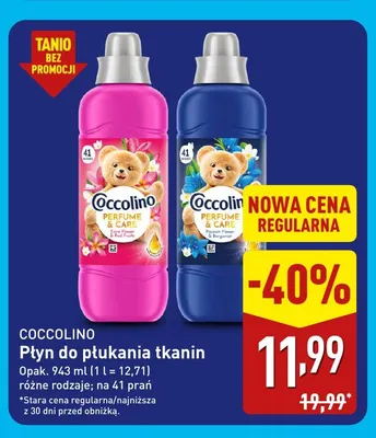 Płyn do płukania tkanin Passion Flower & Bergamot Coccolino promocja w Aldi