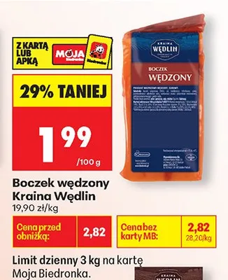 Boczek wędzony promocja w Biedronka