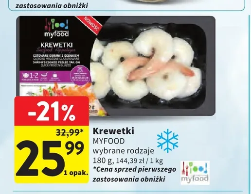 Krewetki Myfood promocja w Intermarche