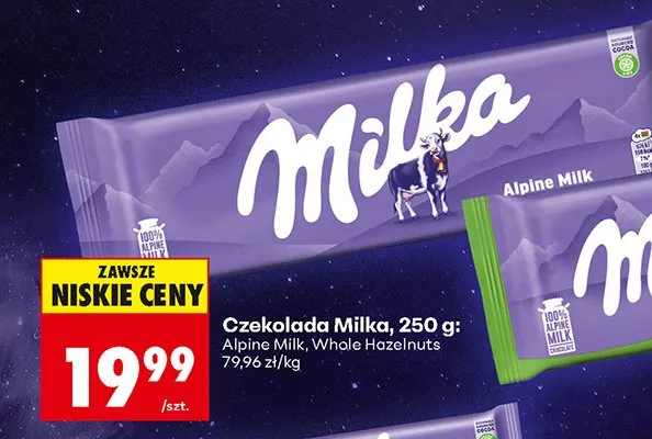 Czekolada Alpine Milk promocja w Biedronka