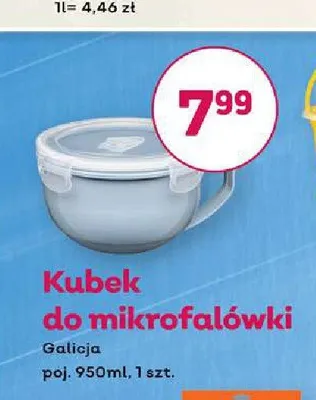 Kubek do mikrofalówki Galicja 950 ml promocja w Bliski