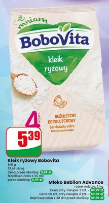 Kleik ryżowy Bobovita promocja w Dino