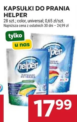 Kapsułki do prania Helper promocja w Stokrotka