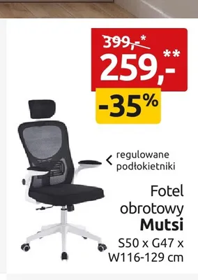 Fotel obrotowy Mutsi promocja w Black Red White