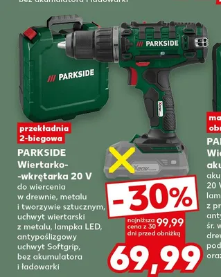 Wiertarko-wkrętarka 20V Parkside promocja w Kaufland