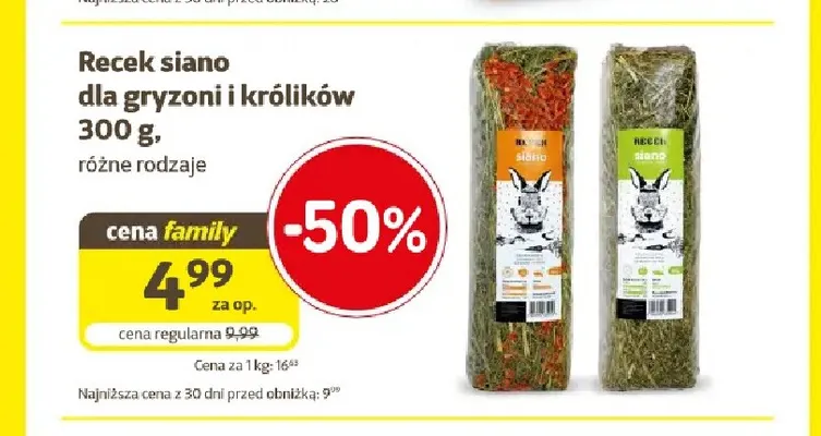 Siano dla gryzoni i królików Recek promocja w Super Zoo