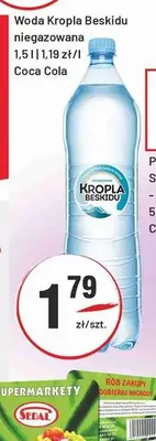 Woda niegazowana Kropla Beskidu promocja w Sedal