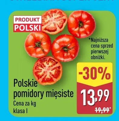 Pomidory mięsiste promocja w Aldi