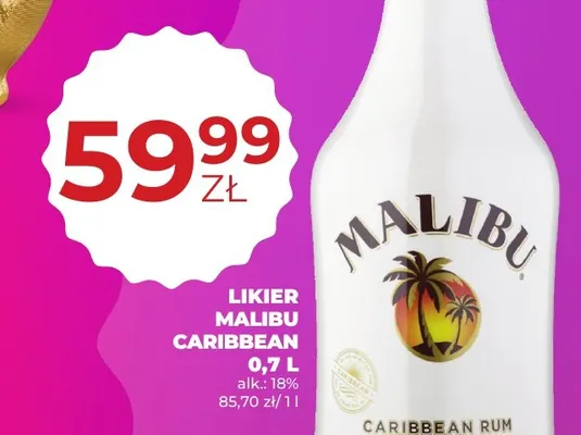 Likier Malibu Caribbean promocja w Duży Ben