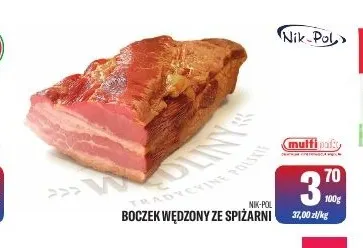 Boczek wędzony ze spiżarni Nik-Pol promocja w Tomi Markt