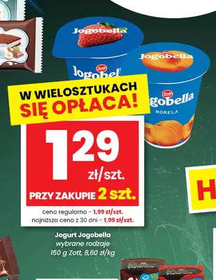 Jogurt Jogobella truskawkowy Zott promocja w emma MARKET