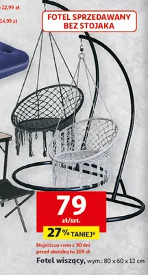 Fotel wiszący promocja w Auchan