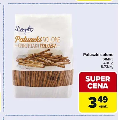 Paluszki solone Simpl promocja w Carrefour Market