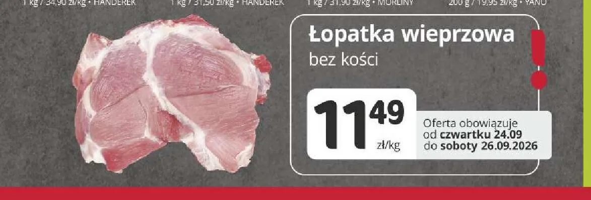 Łopatka wieprzowa bez kości promocja w Marketvita