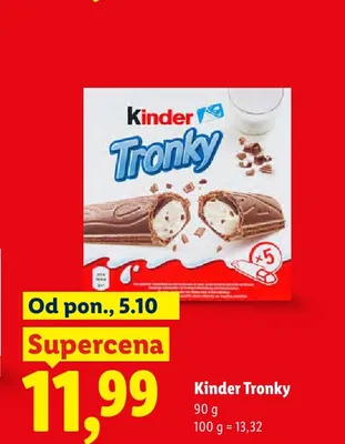 Wafle Kinder Tronky 5-pak promocja w Lidl