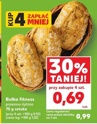 Bułka fitness pszenno-żytnia promocja w Kaufland