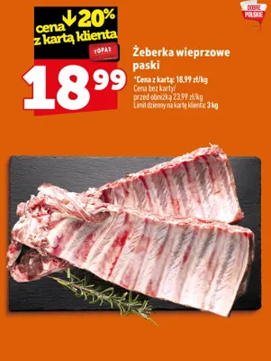 Żeberka wieprzowe paski promocja w TOPAZ
