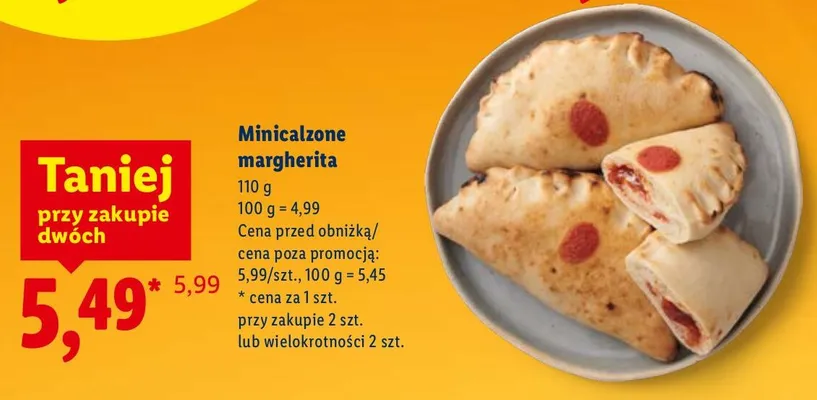 Minicalzone margherita promocja w Lidl