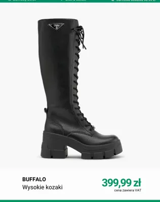 Wysokie kozaki Buffalo promocja w Deichmann