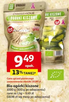 Bio ogórki kiszone promocja w Auchan