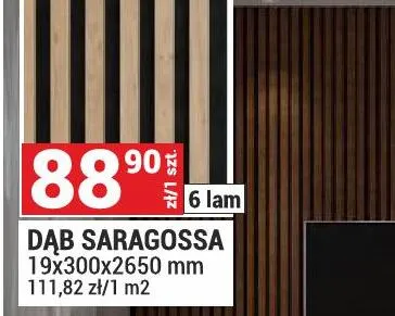Lamele akustyczne na filcu Dąb Saragossa promocja w Merkury Market