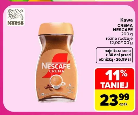 Kawa Crema Nescafé promocja w Carrefour