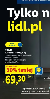 Kettlebell żeliwny 6 kg  promocja w Lidl