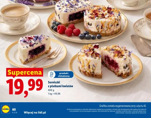 Serniczki z płatkami kwiatów promocja w Lidl