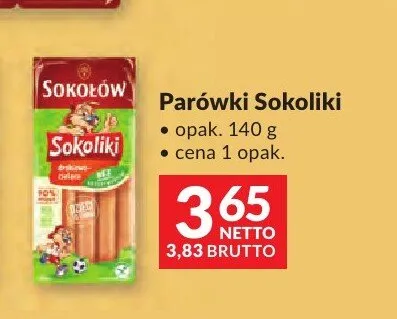 Parówki Sokoliki Sokołów promocja w Makro
