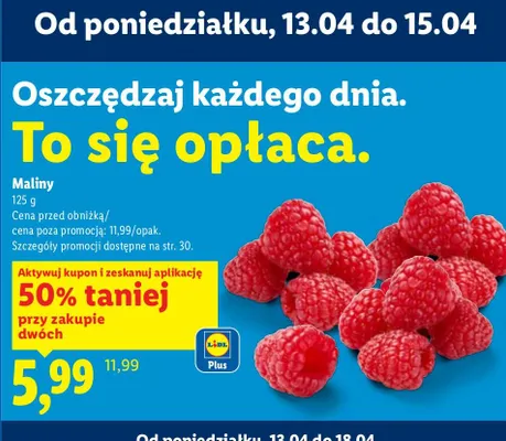 Maliny promocja w Lidl
