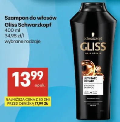 Szampon do włosów Gliss Schwarzkopf promocja w Delikatesy Centrum
