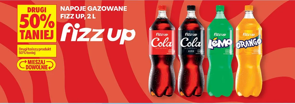 Napoje gazowane 2l DRUGI -50% promocja w Biedronka