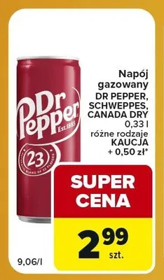 Napój gazowany Schweppes promocja w Carrefour Express