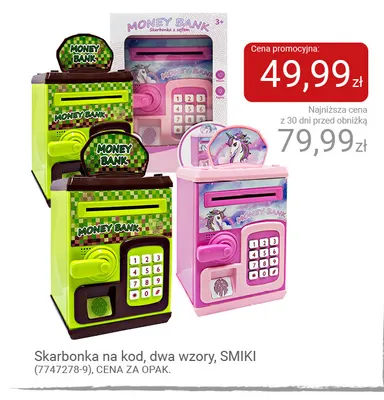 Skarbonka na kod Smiki promocja w Smyk