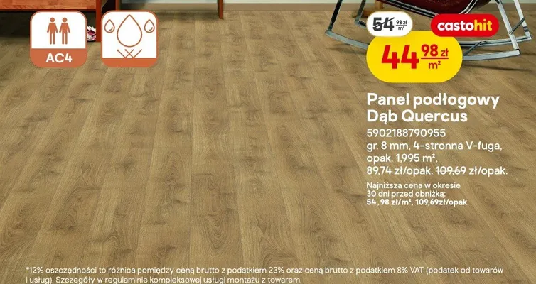Panel podłogowy Dąb Quercus promocja w Castorama