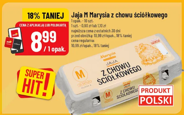 Jaja M z chowu ściółkowego promocja w POLOmarket