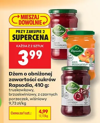 Dżem truskawkowy Rapsodia promocja w Biedronka
