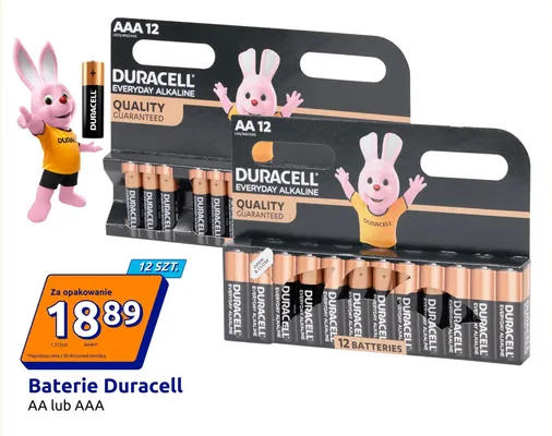 Baterie alkaliczne Duracell Everyday Alkaline AAA 12-pak promocja w Action