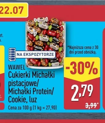 Cukierki Michałki pistacjowe Wawel promocja w Aldi