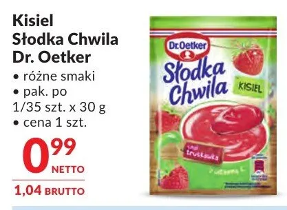 Kisiel Słodka Chwila Dr. Oetker różne smaki promocja w Makro