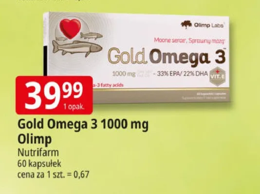 Gold Omega 3 1000mg Olimp promocja w Leclerc