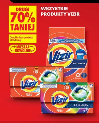Kapsułki do prania Vizir All-in-1 Pods Do Kolorów promocja w Biedronka