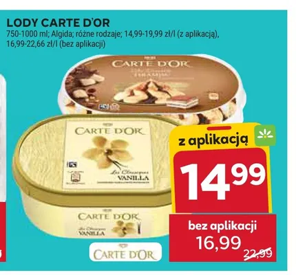 Lody Carte d'Or promocja w Stokrotka