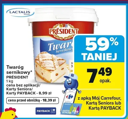 Twaróg sernikowy promocja w Carrefour