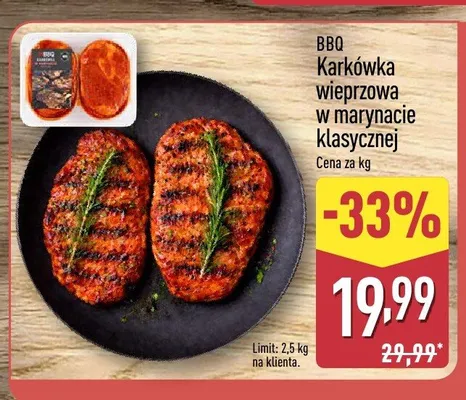 Karkówka wieprzowa w marynacie klasycznej BBQ promocja w Aldi