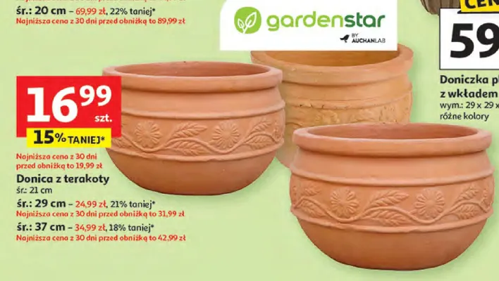 Donica z terakoty promocja w Auchan