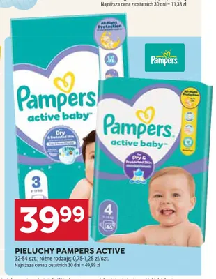 Pieluchy Pampers Active promocja w Stokrotka