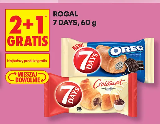 Rogal Croissant z nadzieniem kakaowym 7 Days promocja w Biedronka