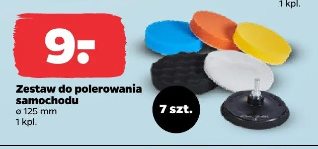 Zestaw do polerowania samochodu, 125 mm promocja w Netto